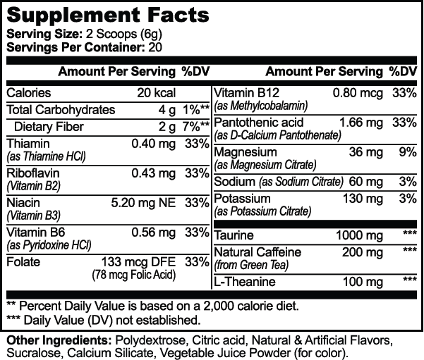 Energy Powder (Yuzu Flavor) Pre-Workout Supplements