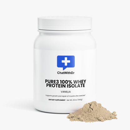 Pure3 100% Whey Protein Isolate (Vanilla)