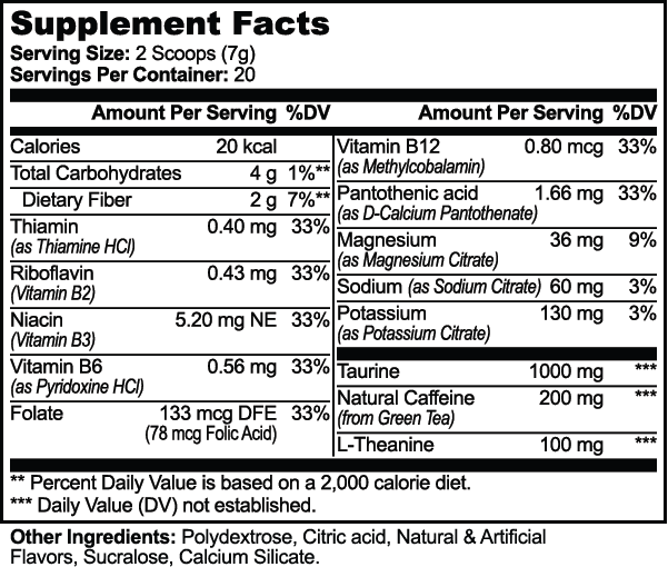 Energy Powder (Lychee Splash Energy) Pre-Workout Supplements