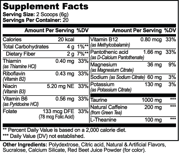 Energy Powder (Guava Berry) Pre-Workout Supplements